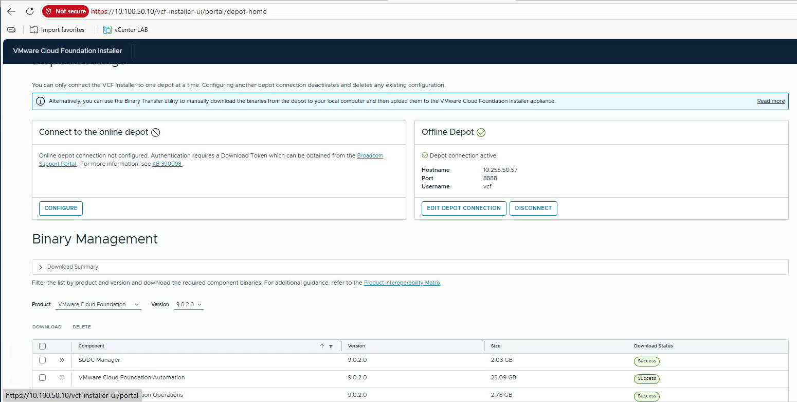VCF 9.0 – How to Set Up a VCF Offline Depot